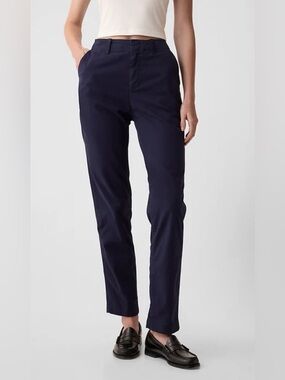 NWT Gap Blue Khakis Womens 6 Reg. Casual Everyday Office Career Mid-Rise Flare